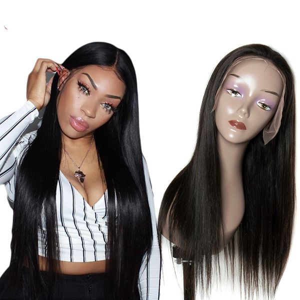 

Прямо кружева перед высокотемпературной проволоки парики Glueless бразильский парик с полным предварительно сорвал парик черные женщины