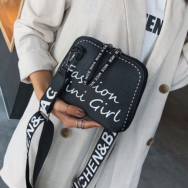 

tide leather women messenger bag quality wide shoulder strap small crossbody shell bag women fashion wild shoulder bag #