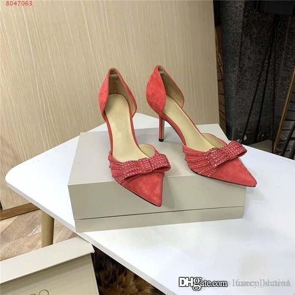 

latest classic black low - shallow - mouthed crystal leather shoes for ladies thin - heeled sandals heel-height 8.5 cm,size 34-42