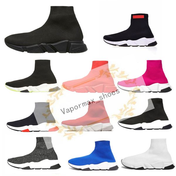 

designer sneakers speed trainer black red gypsophila triple black fashion flat sock boots casual shoes speed trainer runner with dust bag