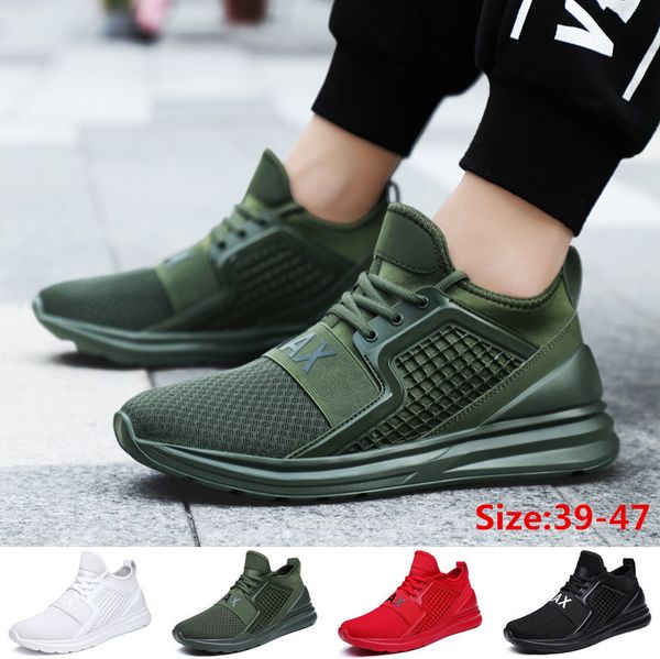 

men walking sneakers lightweight breathable mesh casual shoes, Black
