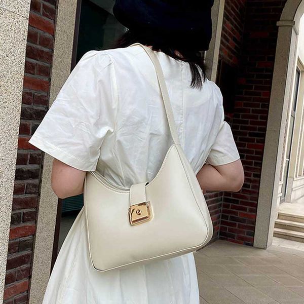 

luxury flap shoulder bags women casual solid armpit handbag