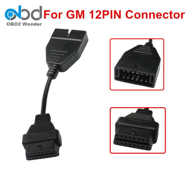 

selling for gm 12 pin to 16 pin obdii connector obd obd2 cable for gm cars 12pin to 16pin female male adapter interface