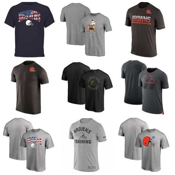 

2019 style men browns pro line black gold collection tri-blend t-shirt, Blue;black