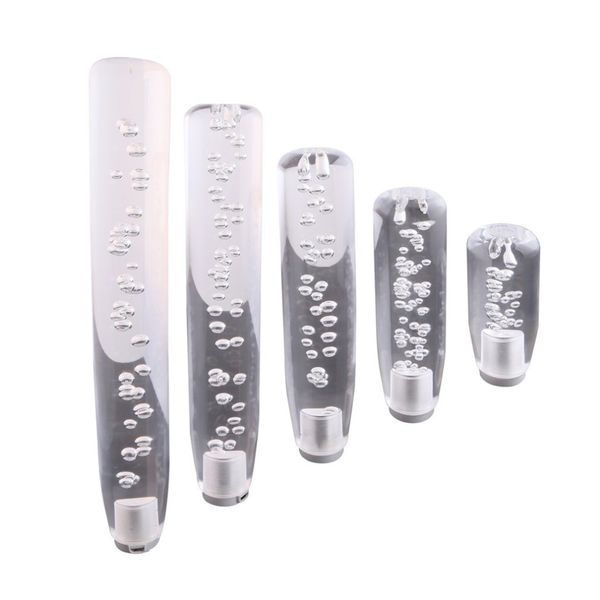 

10-25mm led light color changing crystal bubble car gear shifter knob stylish manual shifter stick with 2 usb interface charger