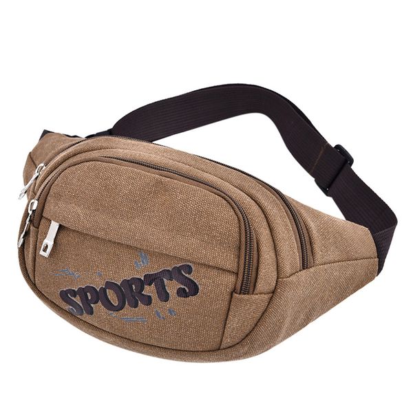 

maioumy fashion canvas solid color sports waist packs shoulder bag packs feminina strap hip hop masculina women 19dec3