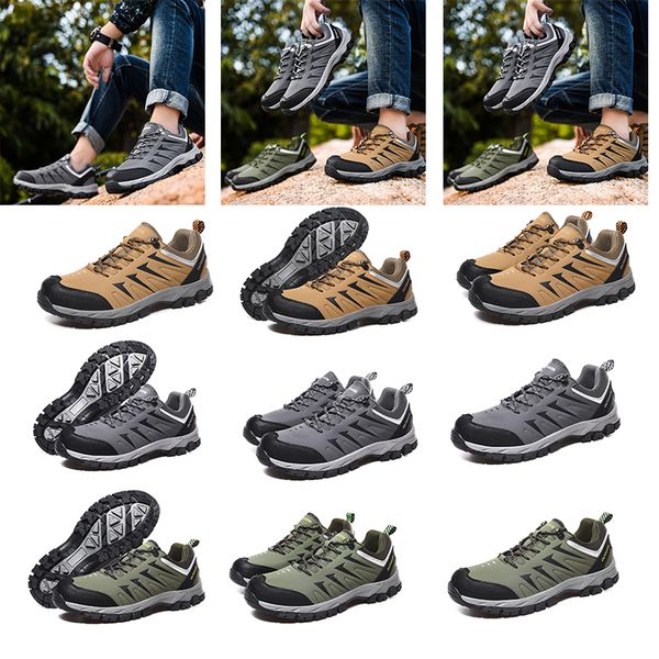

non-brand for fashion men women hiking shoes breathable style color grey brown green designer trainers outdoor shoes 39-45, White;red