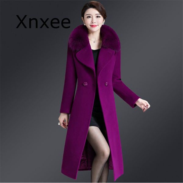 

2020winter women elegant slim big size coat streetwear korean style coat 5xl, Black