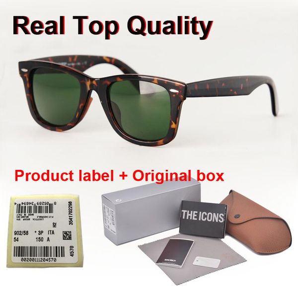 

17 colors brand designer sunglasses for men women 50/54mm metal hinge plank frame mirror glass lens with cases and box, White;black