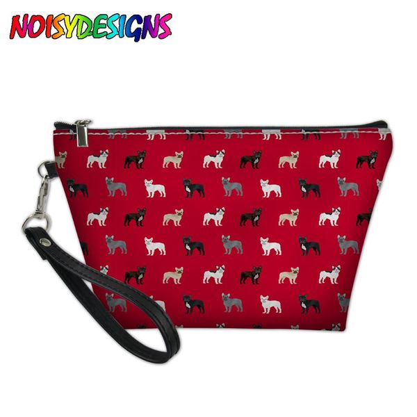 

noisydesigns new women multifunction bulldog print make up bag travel portable cosmetic bag colorful kosmetyczka toiletry