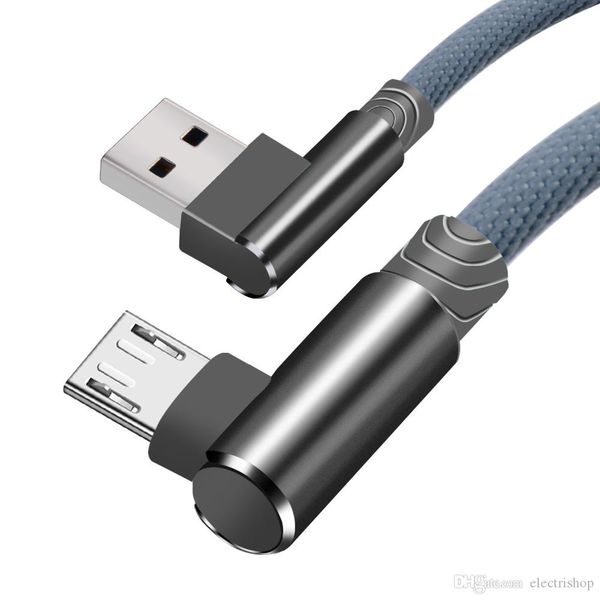 

wholesale micro usb cable 90 degree elbow nylon braided 1m 2m 3m fast charging charger data cable for samsung s7 xiaomi redmi lg microusb