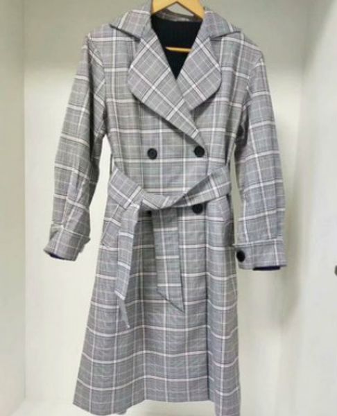 

2020 new women's suit fashion plaid coat long thick autumn new winter brand jacket for lady fashion plaid women luxury clothing high qu, Tan;black