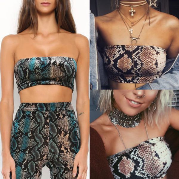 

Новый женский Леопард без бретелек лето повседневная повязка растениеводство топ майка жилет бандо бюстгальтер грудь трубка без рукавов растениеводство топы футболка