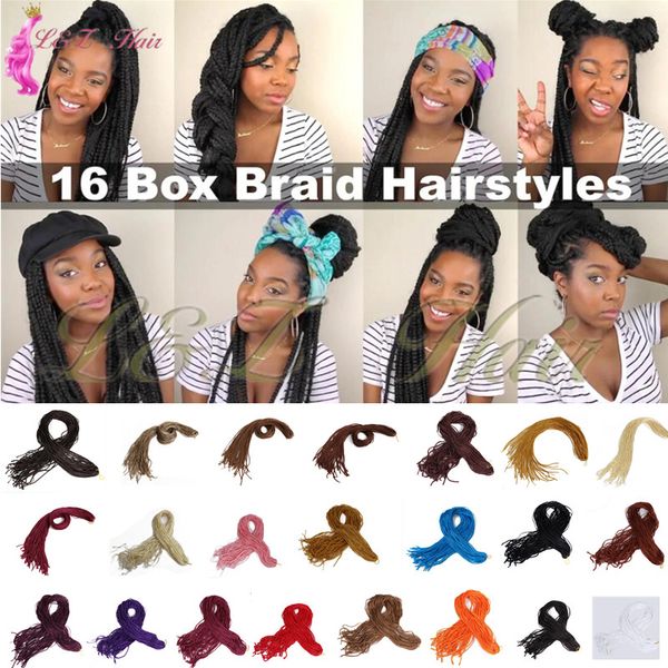 2020 Box Braids 30roots Senegalese Twist Crochet Braid Kanekalon