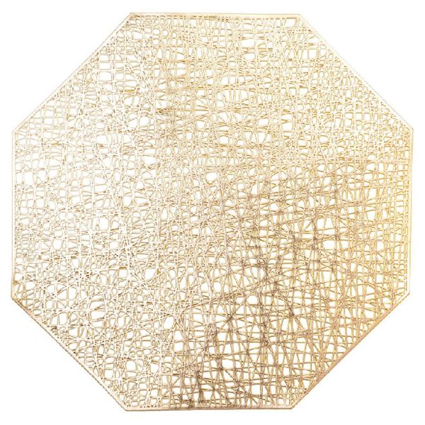

placemats for dining table set of 6 place mats octagonal non slip for dinner table (gold