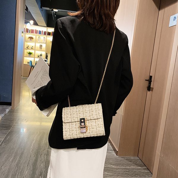 

chain package 2020chic small ck woman package texture mobile phone package single shoulder satchel small square luxury bag handbags