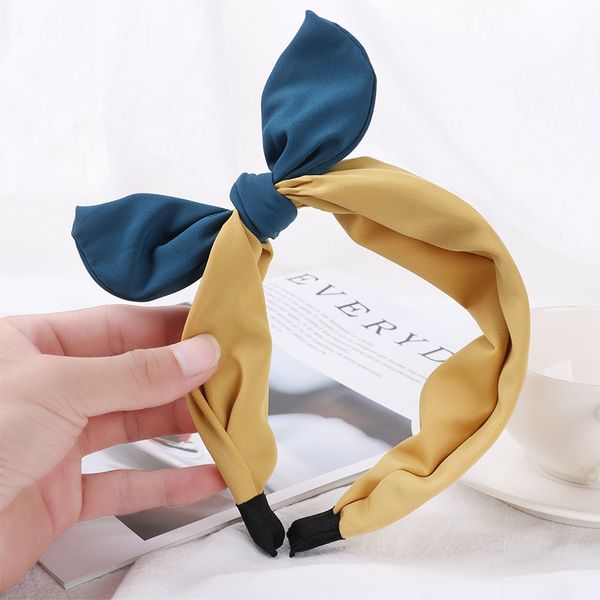 

корейский бутик hairband уши кролика ткань лук оголовье женщины девушки волосы головы обруч полосы аксессуары для девушки hairbands головные