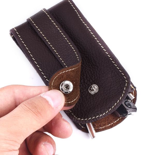 

Soft Genuine Leather Hasp Car Key Holder Case Women Housekeeper Organizer Pull-style Car Keys Holder Keychain