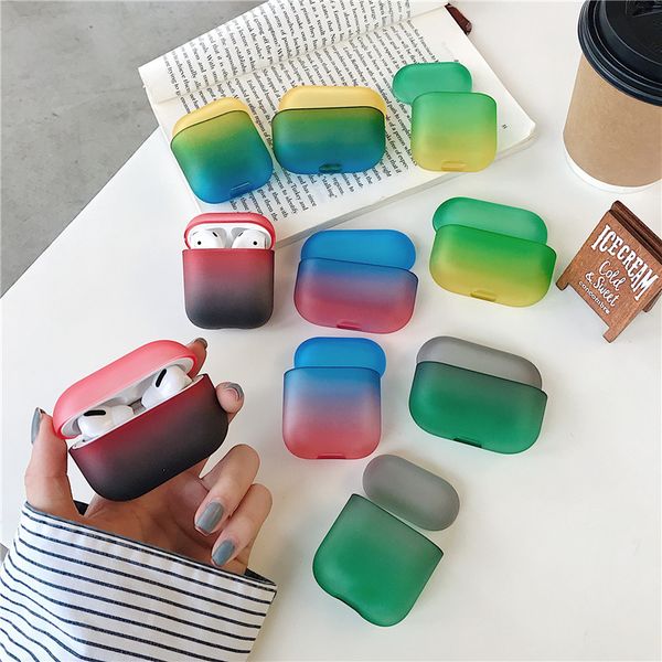 

new pc creative transparent rainbow cases for airpods pro apple bluetooth wireless headset generation 12 3 hard shell