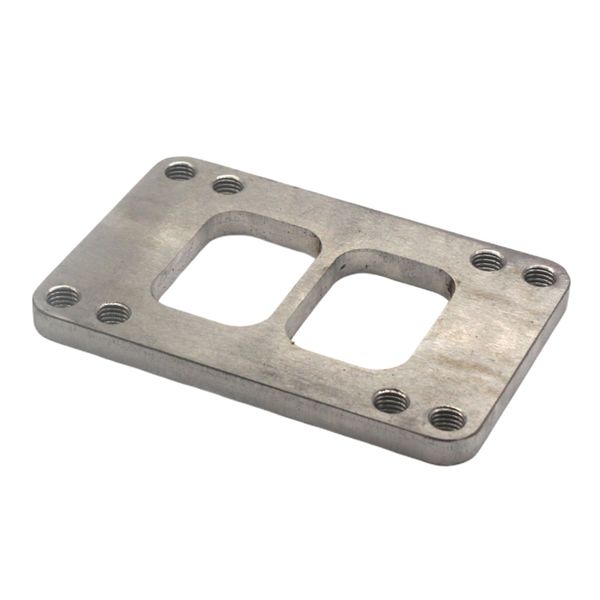 

t6 to t4 turbo manifold flange adapter divided exhaust ss steel 8 holes