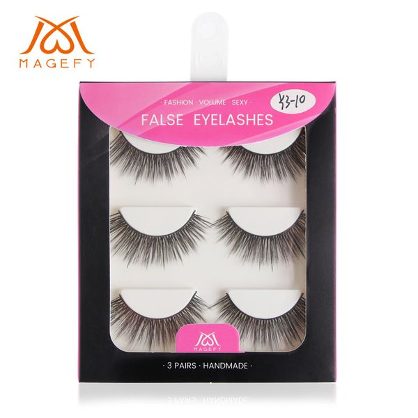

new 3d eyelashes 10 styles selling 3pair lot real siberian 3d full strip false eyelash long individual mink lashes extension dhl+gift