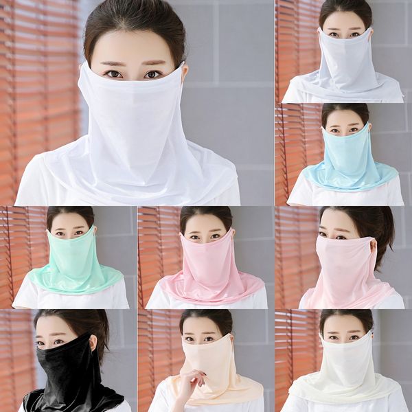 

n8dst fleece cycling face mask cover triangle scarf bandana headwear neck warmer breathable face ski scarf fishing riding facemask, Black