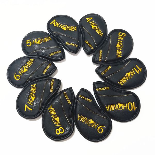 

10шт Гольф Headcover для ионов HONMA PU Golf утюги Headcover set 5Options