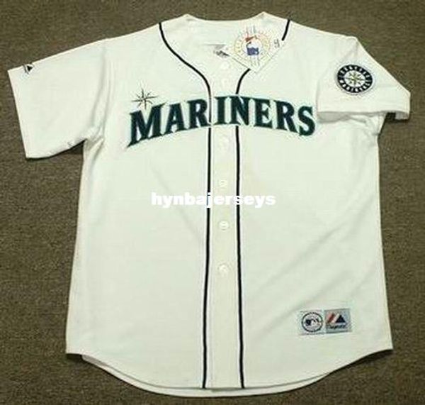 

custom mike blowers seattle stitched 1995 majestic vintage home baseball jersey retro mens jerseys shirt, Blue;black