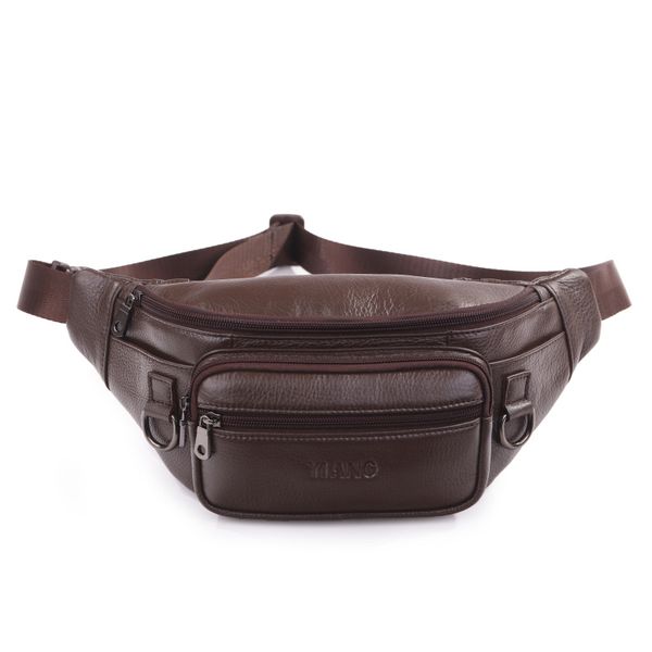 

natural skin hip bum fanny belt pack pouch sling shoulder bag fashion men casual genuine leather chest waist bags