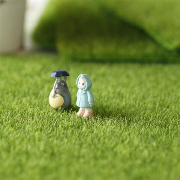 

winomo 4pcs 15x15cm life-like fairy artificial grass miniature ornament garden dollhouse craft pot garden decorations