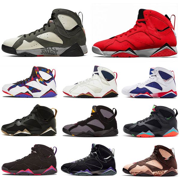 

jumpman 7 7s icicle fadeaway basketball shoes mens trainers bordeaux ray allen raptro charcoal gmp hare pure money olympic men sneakers, White;red