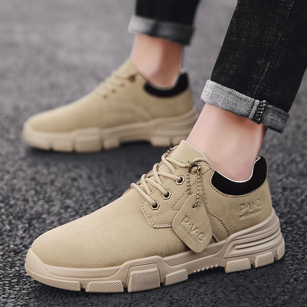 

англия кожаные ботинки мужчины официально платье мода oxfords весна осень новые обрезной шнуровке non-slip плоский открытый мужская обувь, Black