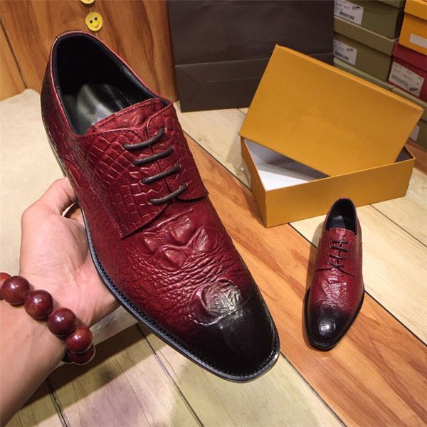 

13 style men's dress shoes luxury genuine leather business office men shoes classic horsebit wedding party oxford shoes, Black