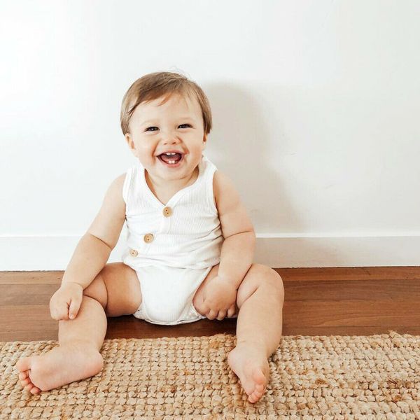 

0-24m baby summer clothing newborn toddler boy girl solid jumpsuit cotton sleeveless button romper outfits casual rib playsuit, Blue