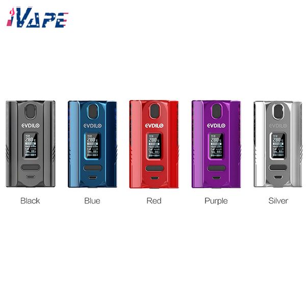 

UWELL EVDILO 200W TC BOX MOD Работает на Dual 18650/20700/21700 батареи 0.008S для розжига VW TC Режимы Доступных 510 Подключения