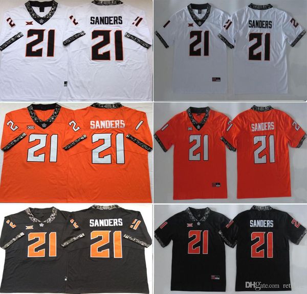 barry sanders oklahoma state jersey black