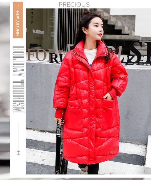 

bright side east gate cotton dress over the knee women tide thin in the long version of korean students loose bf bread jacket, Black