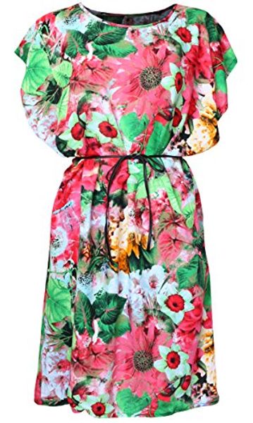 

kmystic women's cotton summer vintage, african, flower tunic dress, Black;gray