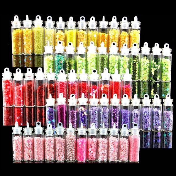 

beautiful nail sequin decoration multiple shape colorful nail patch diy art, Black