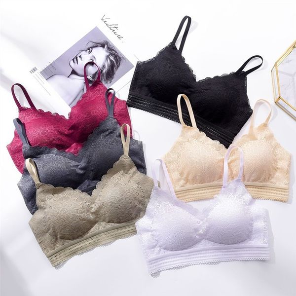 

2019 новый стиль кажущееся кружево голый смысл камзол рельефное нижнее белье регулируемый не сталь кольцо бюстгальтер, Red;black