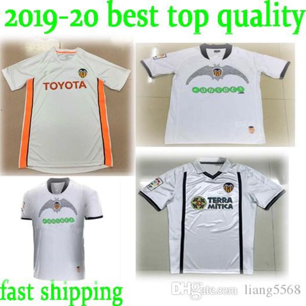

new 2000 2001 2006 valencia retro jersey home 00 01 09 10 away camisetas angulo aimar djukic mendieta .milla football shirts, Black;yellow