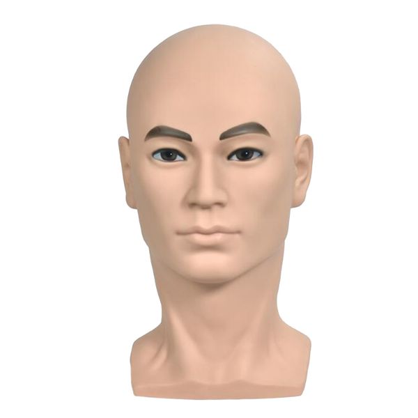 

male wigs toupee mannequin holder hat cap scarf jewels display manikin head, White