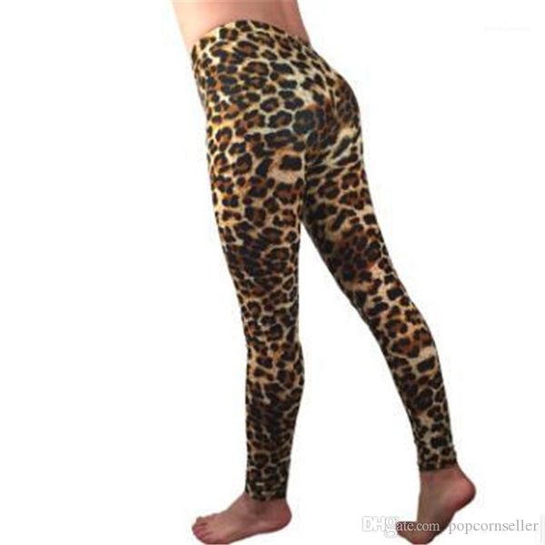 

leopard print leggings slim body high waist elastic tight pants fashion designer womens pants style, Black;white