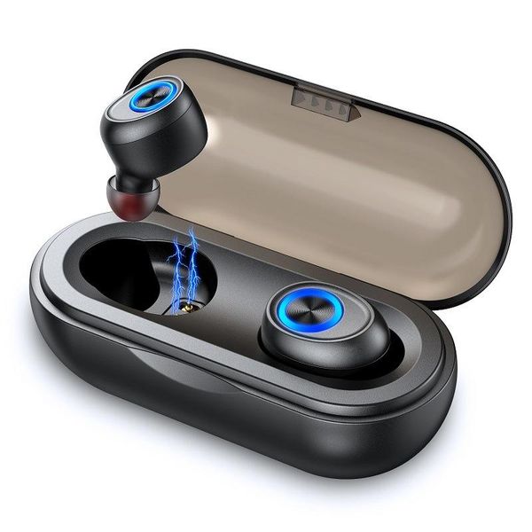 

ell bluetooth headphones tws wireless charge waterproof sport earphones hifi stereo sound in-ear earbuds v5.0 built-in mic