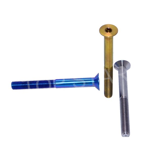 

m8 x 75mm titanium alloy bolts steel flat head countersunk head hexagon socket head screws for motorcycle fasteners diy 4 pcs