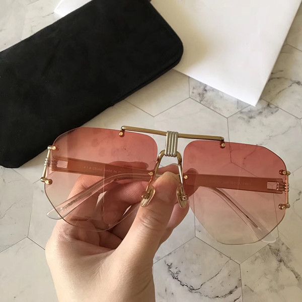 

luxury 40039 sunglasses for women popular fashion designer goggle designer uv protection frameless come with package, White;black