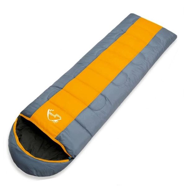 

thick 1.3kg wind tour thermal sleeping bag autumn winter envelope hooded outdoor travel camping water resistant
