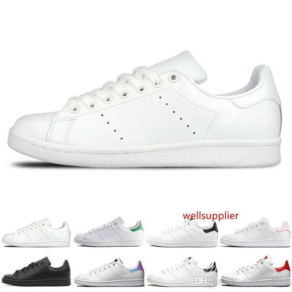 

discount smith men women stan shoes black white red blue silver pink smith sneakers casual shoes leathe size 36-44