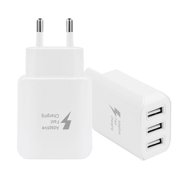 3 Usb 2 A European Standard Mobile Phone Charger For Apple Android