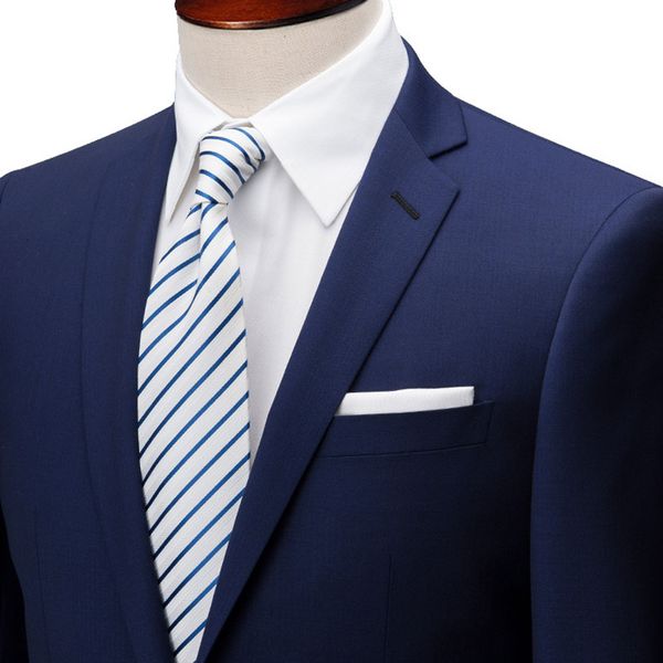 

custom made blue 100% wool men suit tailor made suit bespoke light navy blue wedding suit for men slim fit groom tuxedos for men, White;black